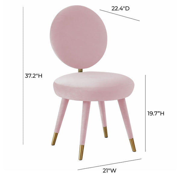 Kylie Bubblegum Velvet Dining Chair Model: TOV-D68127