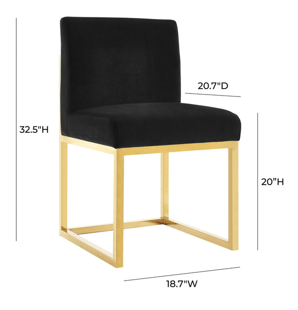 Haute Black Velvet Chair Model: TOV-D68249