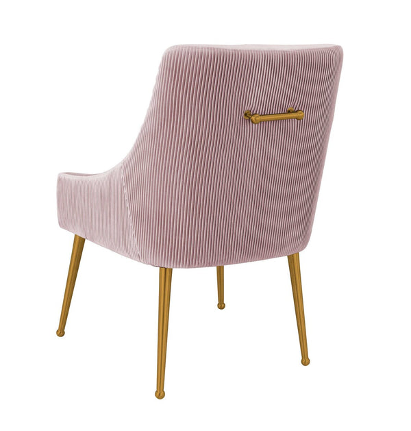 Beatrix Pleated Mauve Velvet Side Chair Model: TOV-D68313