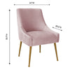 Beatrix Pleated Mauve Velvet Side Chair Model: TOV-D68313