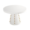 Janice White Lacquer 44" Round Dinette Table Model: TOV-D68314