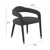 Lucia Black Velvet Dining Chair Model: TOV-D68415