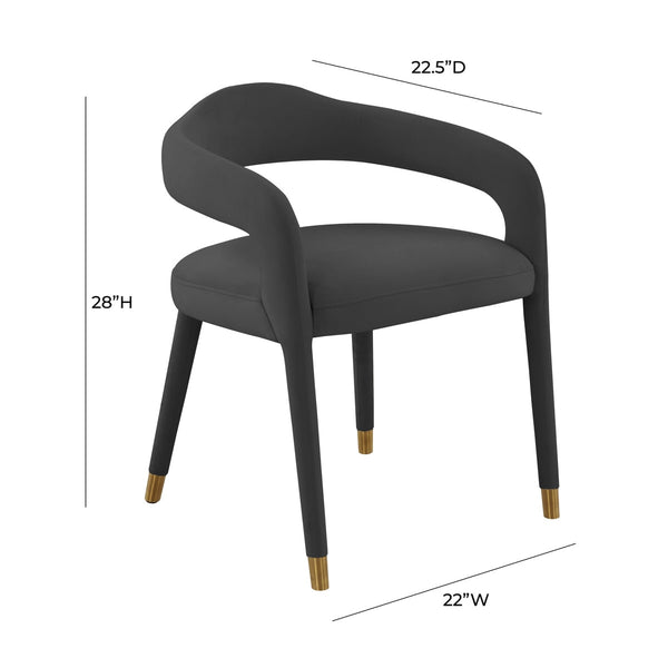 Lucia Black Velvet Dining Chair Model: TOV-D68415