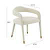 Lucia Cream Velvet Dining Chair Model: TOV-D68416