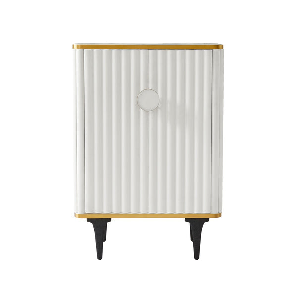 Cordoba Cream Velvet Bar Cabinet Model: TOV-D68440