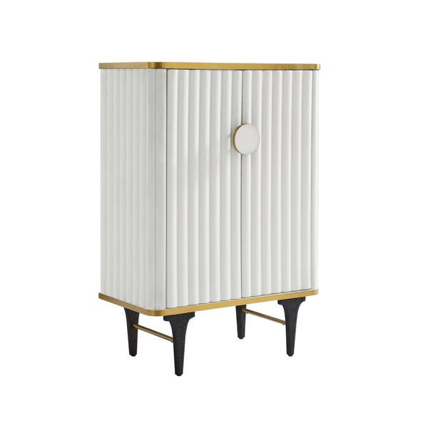 Cordoba Cream Velvet Bar Cabinet Model: TOV-D68440
