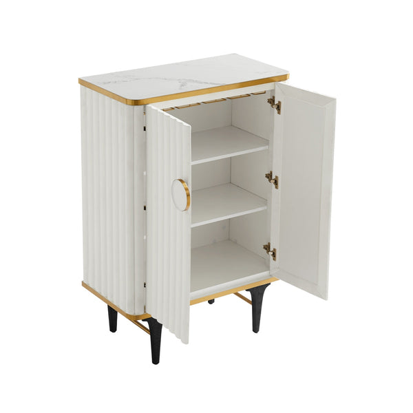 Cordoba Cream Velvet Bar Cabinet Model: TOV-D68440