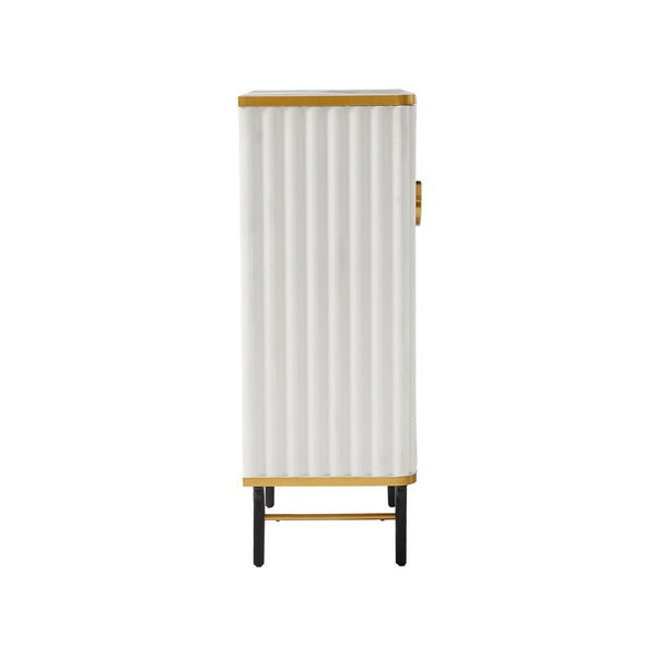 Cordoba Cream Velvet Bar Cabinet Model: TOV-D68440