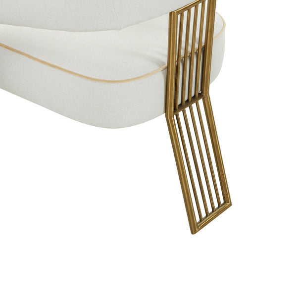Corralis Cream Performance Linen Dining Chair Model: TOV-D68475