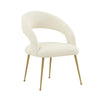 Rocco Cream Performance Boucle Dining Chair Model: TOV-D68535