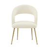Rocco Cream Performance Boucle Dining Chair Model: TOV-D68535