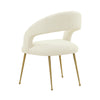 Rocco Cream Performance Boucle Dining Chair Model: TOV-D68535