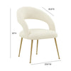 Rocco Cream Performance Boucle Dining Chair Model: TOV-D68535
