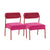 Jolene Hot Pink Velvet Dining Chair - Set of 2 Model: TOV-D68583
