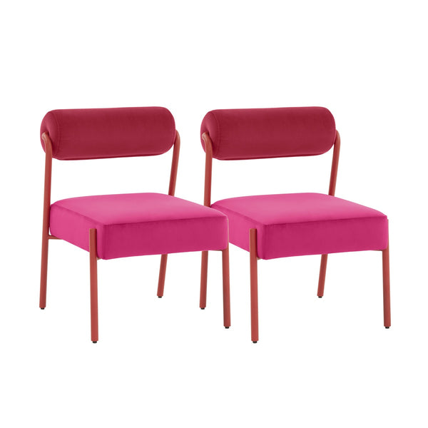Jolene Hot Pink Velvet Dining Chair - Set of 2 Model: TOV-D68583