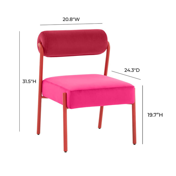 Jolene Hot Pink Velvet Dining Chair - Set of 2 Model: TOV-D68583