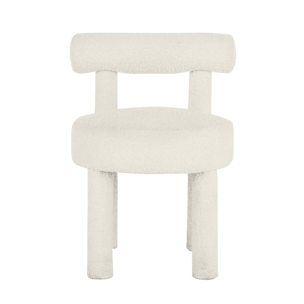Carmel Cream Performance Boucle Dining Chair Model: TOV-D68593