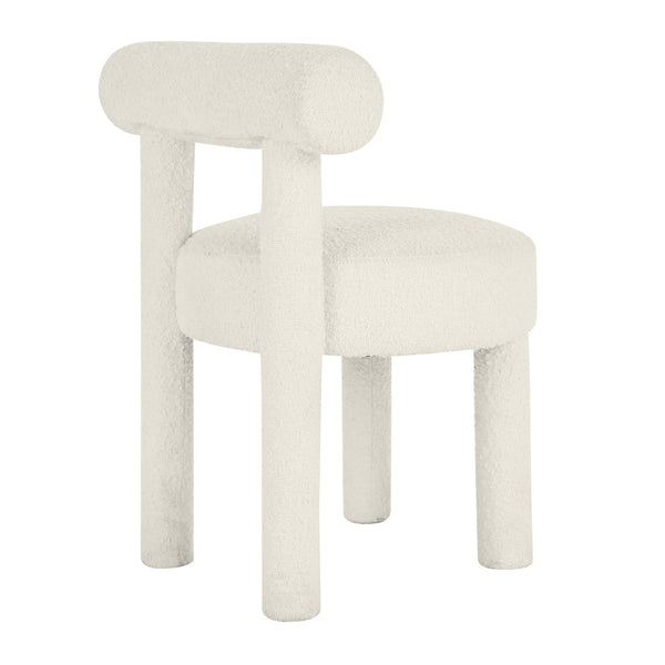 Carmel Cream Performance Boucle Dining Chair Model: TOV-D68593