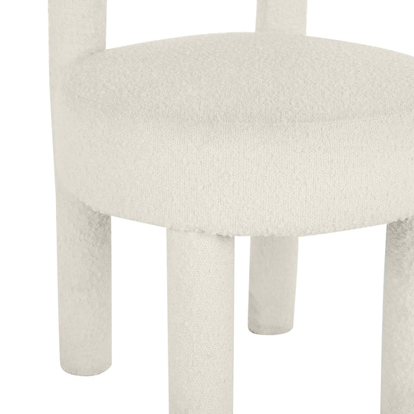 Carmel Cream Performance Boucle Dining Chair Model: TOV-D68593