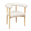 Spara Cream Performance Boucle Dining Chair Model: TOV-D68594