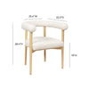 Spara Cream Performance Boucle Dining Chair Model: TOV-D68594