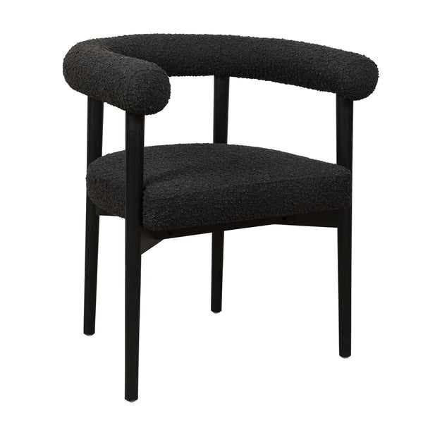 Spara Black Performance Boucle Dining Chair Model: TOV-D68595