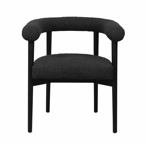 Spara Black Performance Boucle Dining Chair Model: TOV-D68595