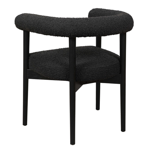 Spara Black Performance Boucle Dining Chair Model: TOV-D68595
