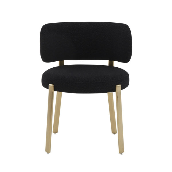 Margaret Black Performance Boucle Dining Chair Model: TOV-D68648