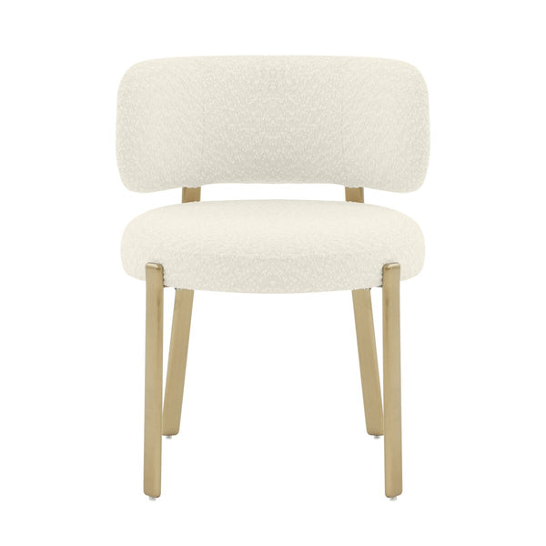 Margaret Cream Performance Boucle Dining Chair Model: TOV-D68649