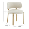 Margaret Cream Performance Linen Dining Chair Model: TOV-D68650