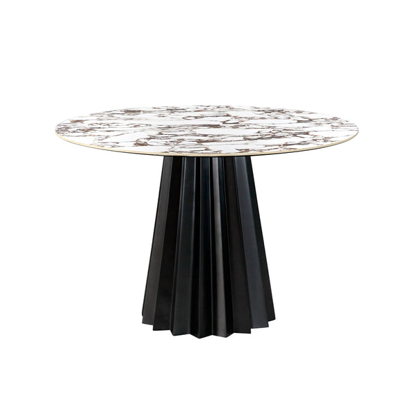 Jimena Marble Ceramic 47" Round Dining Table Model: TOV-D68688