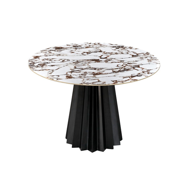 Jimena Marble Ceramic 47" Round Dining Table Model: TOV-D68688