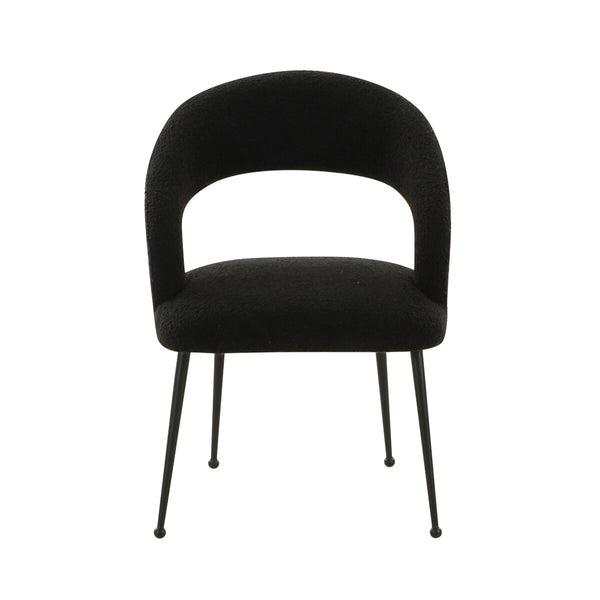 Rocco Black Performance Boucle Dining Chair Model: TOV-D68704