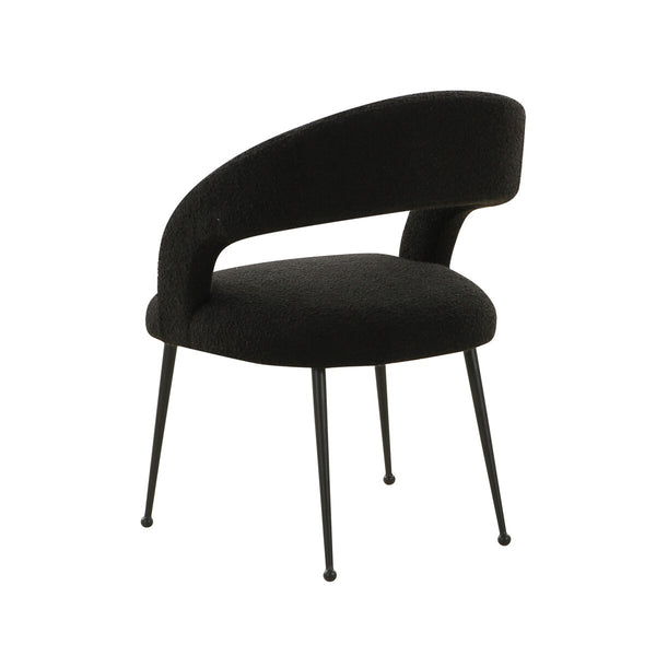 Rocco Black Performance Boucle Dining Chair Model: TOV-D68704
