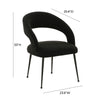 Rocco Black Performance Boucle Dining Chair Model: TOV-D68704