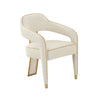 Corralis Cream Performance Boucle Dining Chair Model: TOV-D68705