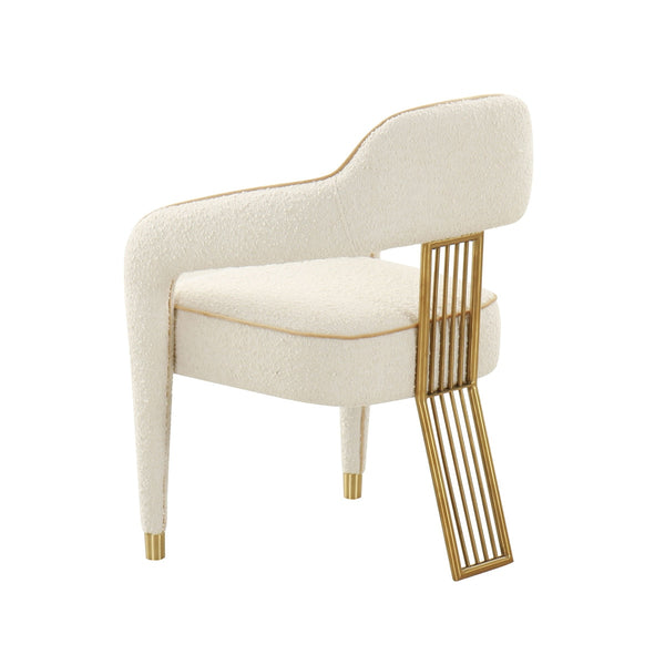 Corralis Cream Performance Boucle Dining Chair Model: TOV-D68705