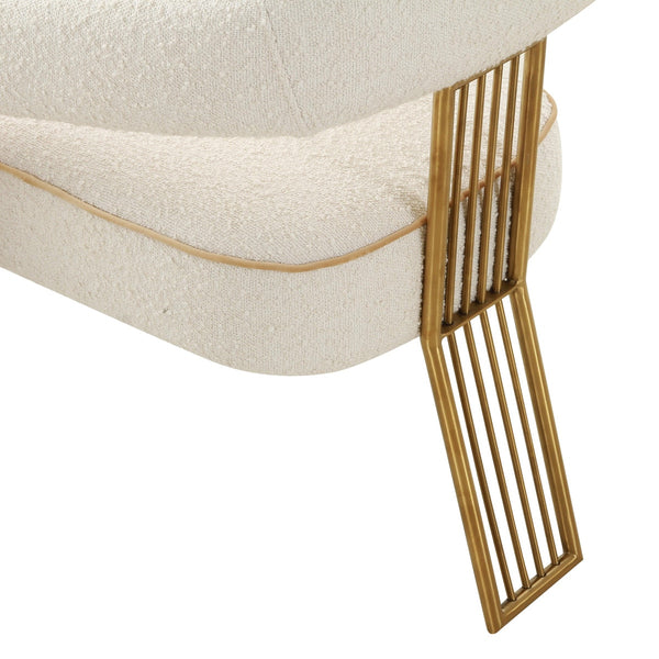 Corralis Cream Performance Boucle Dining Chair Model: TOV-D68705