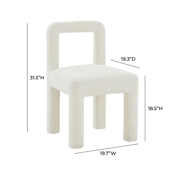 Hazel Cream Boucle Dining Chair Model: TOV-D68706