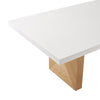 Madeline White Gloss and Natural Ash 92" Rectangular Dining Table Model: TOV-D68766