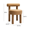 Carmel Cognac Velvet Dining Chair Model: TOV-D68803