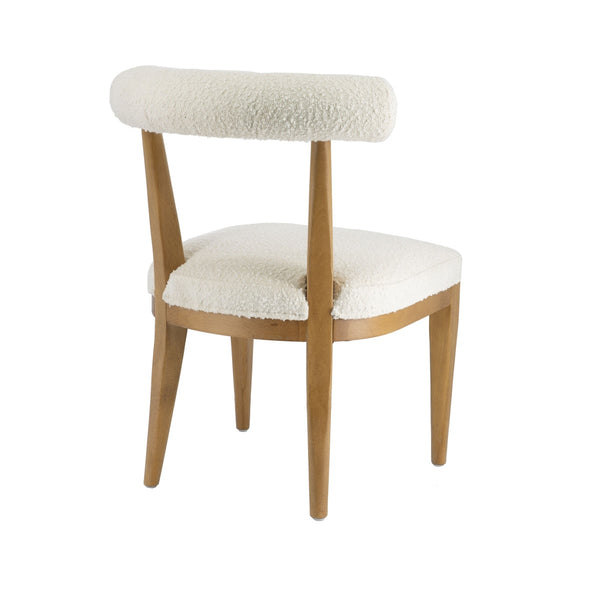 Palla Cream Performance Boucle Dining Chair Model: TOV-D68817