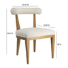 Palla Cream Performance Boucle Dining Chair Model: TOV-D68817