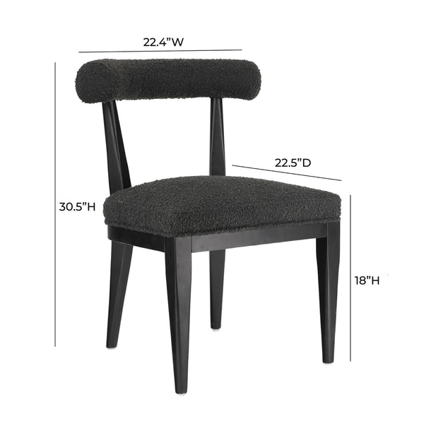Palla Black Performance Boucle Dining Chair Model: TOV-D68818