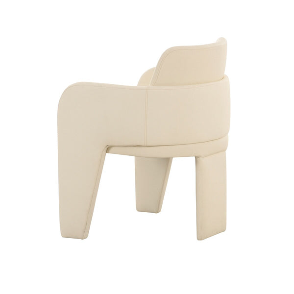 Leo Cream Performance Vegan Leather Dining Chair Model: TOV-D68992
