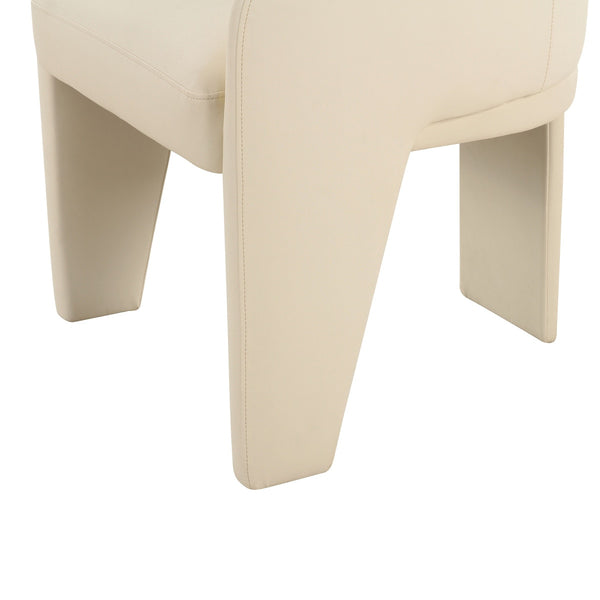 Leo Cream Performance Vegan Leather Dining Chair Model: TOV-D68992