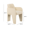 Leo Cream Performance Vegan Leather Dining Chair Model: TOV-D68992