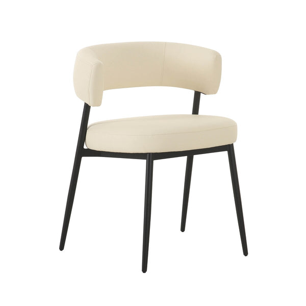 Maxine Cream Performance Vegan Leather Dining Chair Model: TOV-D68993