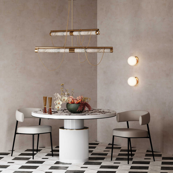 Maxine Cream Performance Vegan Leather Dining Chair Model: TOV-D68993